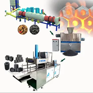 Fully Automatic Charcoal Briquette Extruder Wood Sawdust Rice Husk Coconut Shell Charcoal Production Plant EPC thumbnail-1