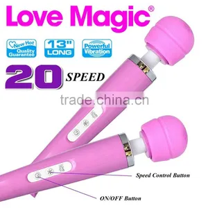 China Wholesale 20 Speed Waterproof Ladies Vibrating Wand Massager Sex Toy thumbnail-2