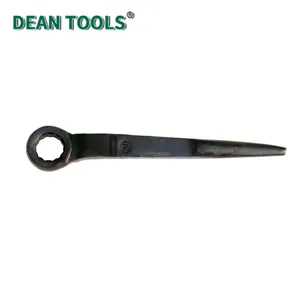 45# Steel Offset Construction Box Wrench With Pin 19 mm Opening, Full Polish, 240mm Length, Industrial Grade thumbnail-2
