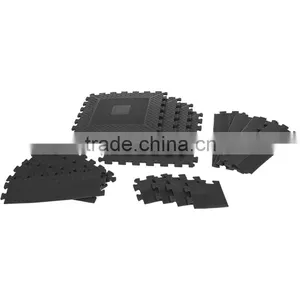 Professional Rubber Interlocking Floor Mats Set 16 Piece thumbnail-1