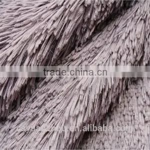 Long Pile Full Dull Grey Plush Fabric for Coat thumbnail-2