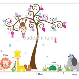 ALFOREVER PVC Owl Animals Wall Decals,owl Wall Sticker thumbnail-2