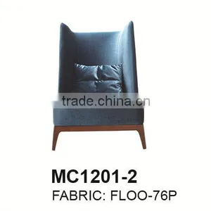 Modern Fabric Recliner Chair With Wood Base MC1210-1 thumbnail-3