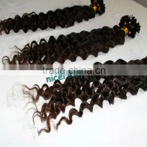 Hand Tied Virgin Indian Hair Extensions Deep Wave thumbnail-1
