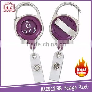 Retractable Badge Steel or Nylon Cord Reel With Swivel Clip Clip thumbnail-2