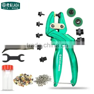 LAOA Green Color Hole Puncher Punching Forceps For Belt Card Snap Button Eyelet Punch Pliers thumbnail-3