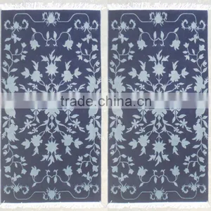 Blue Handknotted Woollen Carpet thumbnail-1