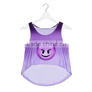 2016 New Fashion Women Clothing Digital Print Custom Womens Crop Top Wholesale thumbnail-5