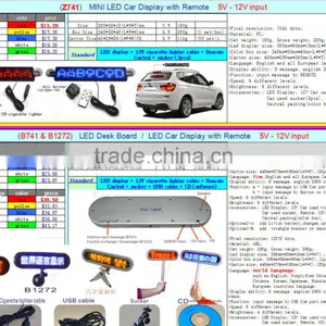 B721 White 12v Led Name Card Badge,led Car Mini Led Display,car Message Sign thumbnail-2