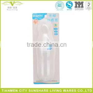 90ML/3OZ Silicone Squeeze Baby Feeding Bottle With Spoon Baby Bottles thumbnail-3