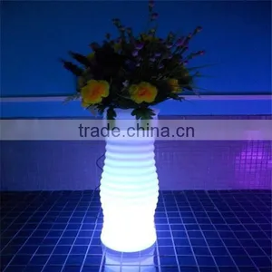 Outdoor Lighted Plant Pot With Led Modern Led Flower Pot thumbnail-3