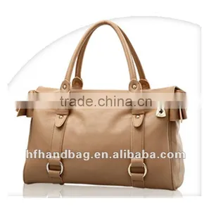 Khaki Classic Black Fashion Trend Featured Major Suit Shoulder Leather Handbag thumbnail-1