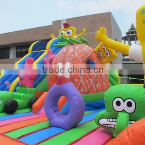 Russia Model Amazing Spongebob Inflatable Trampolines From China Quality Choice thumbnail-2