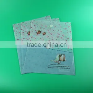 Office Plastic Magic Button Plastic Envelope Bag a4 Size File Folder Magic Sticker Document Folder thumbnail-1