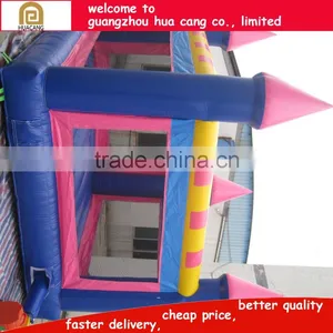 Pink Color Castle Outdoor Trampoline Bouncer for Fun thumbnail-3