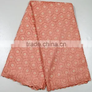 100% Cotton New Square Grid Design African Big Swiss Lace thumbnail-2