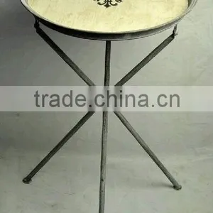 Vintage Style Metal Folding Storage Trays With Legs thumbnail-1