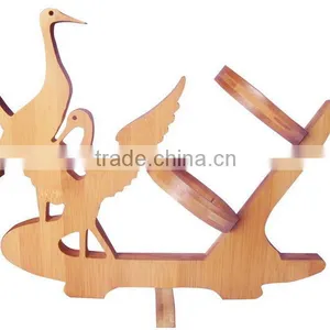 Bottle Shape Wooden Wine Bottle Rack thumbnail-1