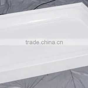 North America AUS Market UPC/cUPC Certified Tile Flange Shower Base, Portable Shower Tray, 3 Side Aclove Tile Flange Shower Base thumbnail-1