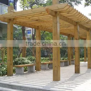 JFCG Weather Resisitent WPC Material Outdoor Pergola Outdoor Corridor thumbnail-1