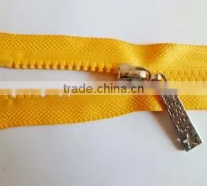 5# Plastic Zipper Resin Zipper Two Way Open End Zipper With Fancy Locking Double Zipper Slider Coate Zipper thumbnail-2