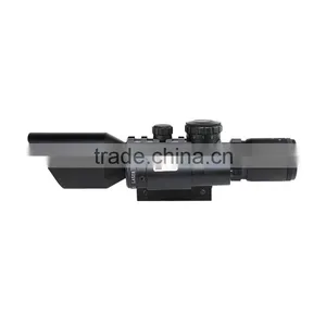 Funpowerland M9C 3-10X42E Mil-Dot Hunting Rifle Scope+red Laser /Tactical Optics Scopes/Riflescope thumbnail-1