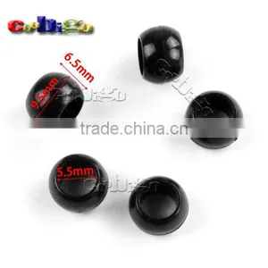 7/32"(5.5mm) Hole Small Round Plastic Beads Bell Stopper Cord Ends For Apparel Sportwear Paracord #FLS186-B thumbnail-1