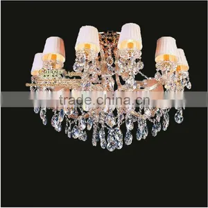 New Arrival Home Crystal Lighting Decoration With 10 Fabric Lampshades MD8231 L10 D1000mm H680mm thumbnail-1