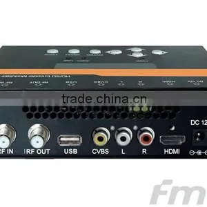 Wholesale MPEG-4 AVC /H.264 SD rf Converter (Tuner,CVBS,HDMI In; RF Out) for Audio/Video to DVBT Hch thumbnail-2