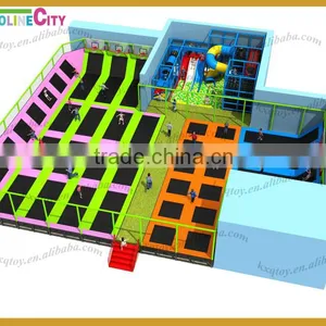 Large Size IndoorTrampoline Park With Crawl Tunnel and Slides thumbnail-1