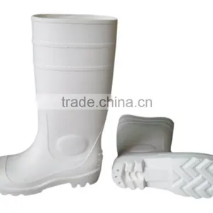 White PVC Rain Shoes With Steel Toe,safety Rain Boots thumbnail-1