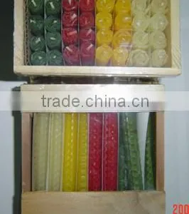 Wood Box Beeswax Candle thumbnail-1