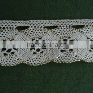 Embroidery Machin Pattern Cotton Lace / High Quality Lace Design thumbnail-3