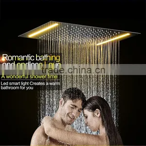 Led Shower Complete Set 3 Way in Wall Thermostatic Shower Faucet With 360*500mm Electric Shower + 6 Pcs Massage Body Jets thumbnail-2