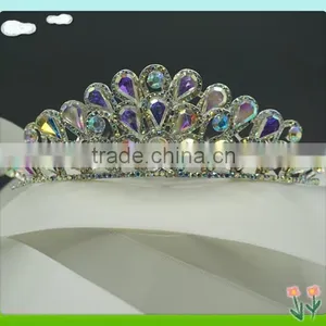 Wholesale Bling Bling AB Tiara Crowns thumbnail-2