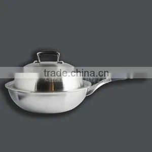 3 Layers Stainless Steel Wok Pan thumbnail-1