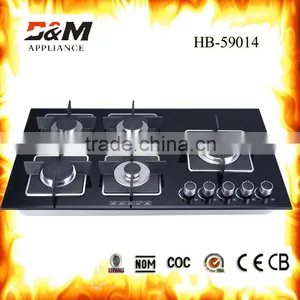 India Burner Tempered Glass Built-in 5burner Gas Stove thumbnail-5