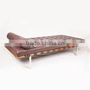 Mies Van Der Rohe Aniline Leather Barcelona DayBed Replica thumbnail-3