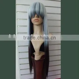 Long Straight Hair Mixed Color Cosplay Wig for Cosplay Party thumbnail-1