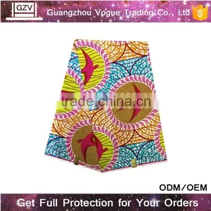 Hot Sale Vogue Brand High Quality 100% Cotton Guinea Brocade African Peacock Wax Fabric Dressess thumbnail-4