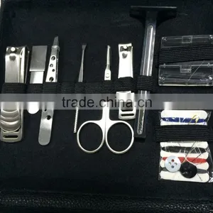 Wholesale High Quality Leather Bag Nail Care Kit Stainless Steel Manicure Set Porable Metal Manicure Kit Nail Clipper thumbnail-2