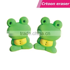 3D Cartoon Rubber Eraser /kids Toys Shaped Frog Eraser thumbnail-1