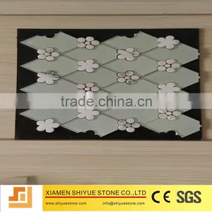 Black Marble Stone Mosaic Tiles for Flooring thumbnail-2