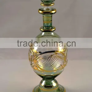 Egyptian Glass Perfume Bottles With 14 K Gold thumbnail-1