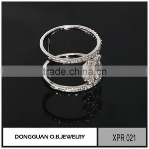 New Designs Clear Zircon Ring Silver Material Pave Setting Luck Jewelry thumbnail-3