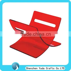 Easy Detachable Plexiglass Book Holder, Red Shaped Acrylic Stand for Cook Book thumbnail-1