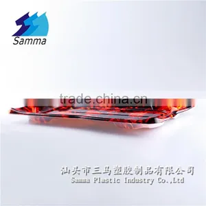 KW-0008TS-RB Clear Lid Disposable Plastic Sushi Plate thumbnail-3