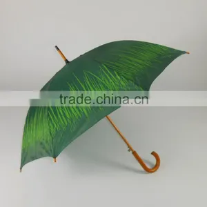Deluxe Wood Umbrella Pole Wooden Straight Shaft Umbrella thumbnail-1