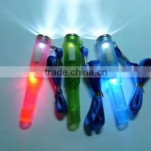 Ningbo JELO Sales Promotion Super Bright LED Blink Plastic Torch Whistle Survival Flashlight thumbnail-2