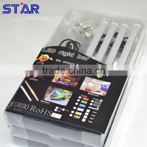 Blister Pack Aluminum Profile RGB 9leds 0.3m Rigid LED Strip Light Bar 5050smd Clear PC Cover Led Rigid Bar thumbnail-1